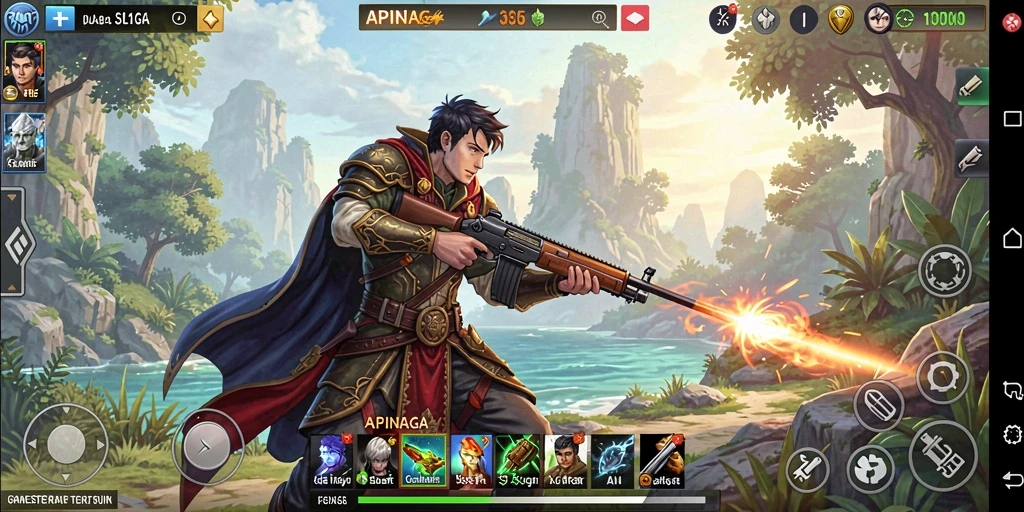 Tampilan gameplay APINAGA yang seru dan penuh strategi.