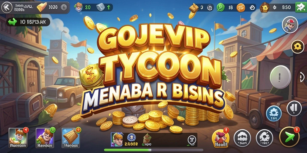 Tangkapan layar gameplay GOJEKVIP yang menunjukkan strategi bisnis.