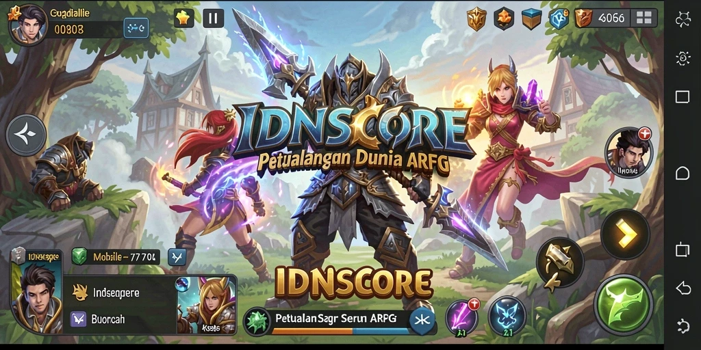 Tampilan gameplay seru dari IDNSCORE dalam aksi ARPG.
