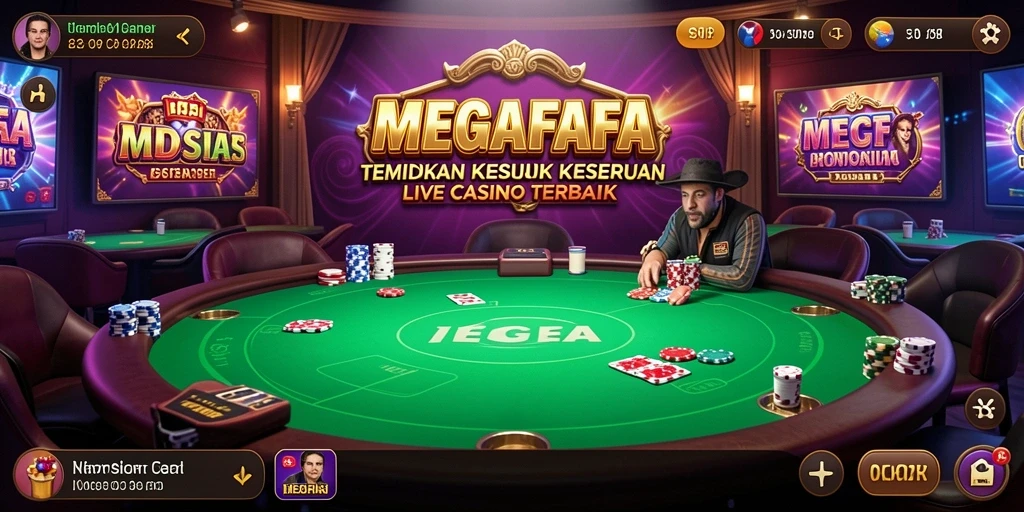 Tampilan gameplay Live Casino yang menakjubkan di MEGAFAFA.