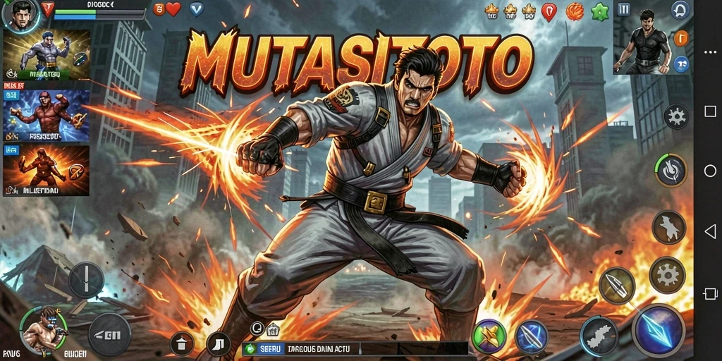 Tampilan gameplay seru di MUTASITOTO dengan pertarungan yang mendebarkan.