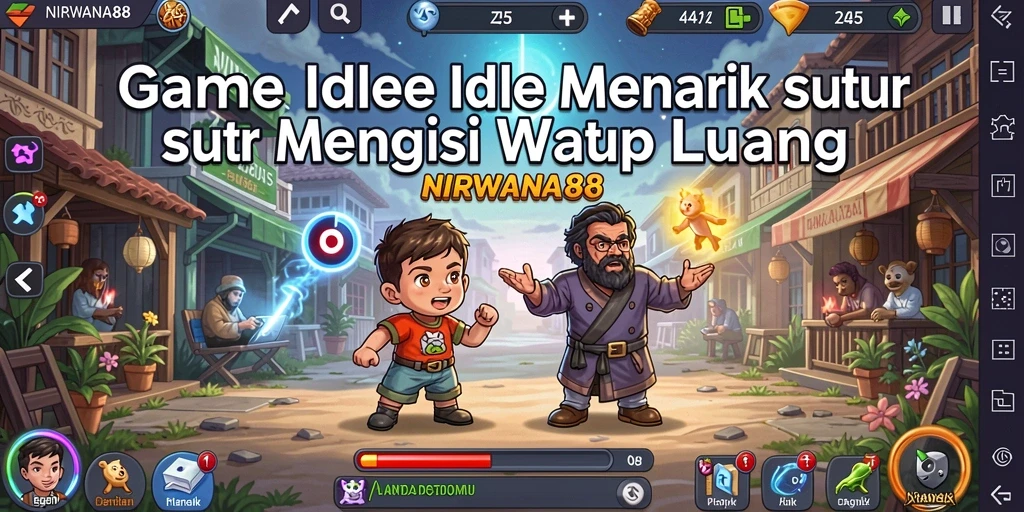 Screenshot gameplay NIRWANA88 menunjukkan aksi karakter dalam mode idle.