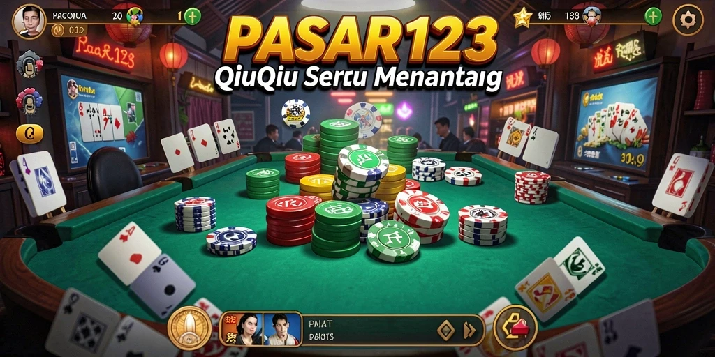 Screenshot gameplay PASAR123 menampilkan keseruan pertandingan QiuQiu.