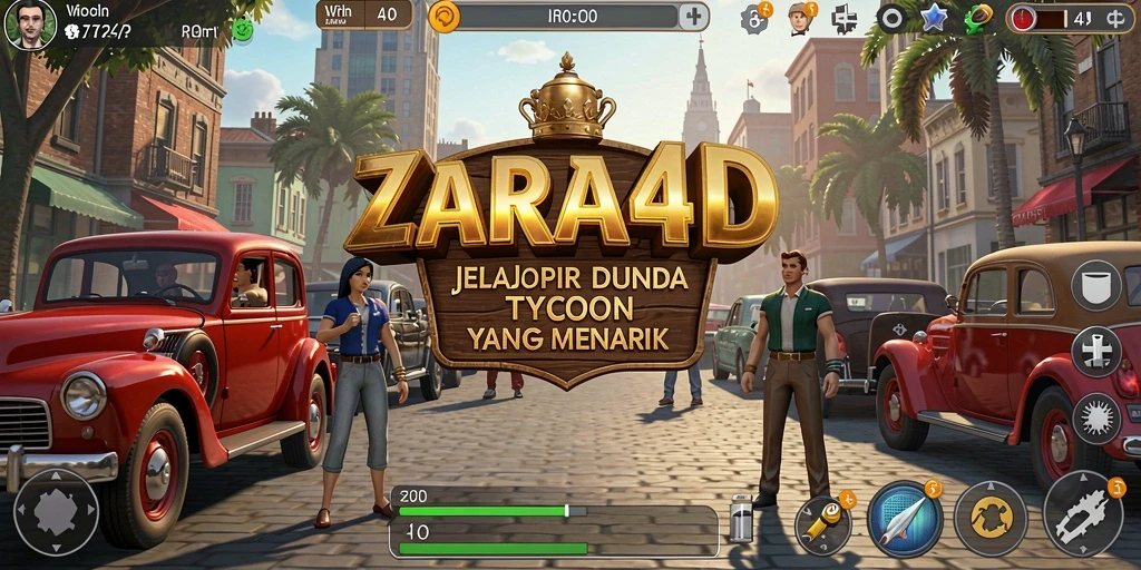 Screenshot gameplay ZARA4D menunjukkan pengelolaan bisnis yang menarik.